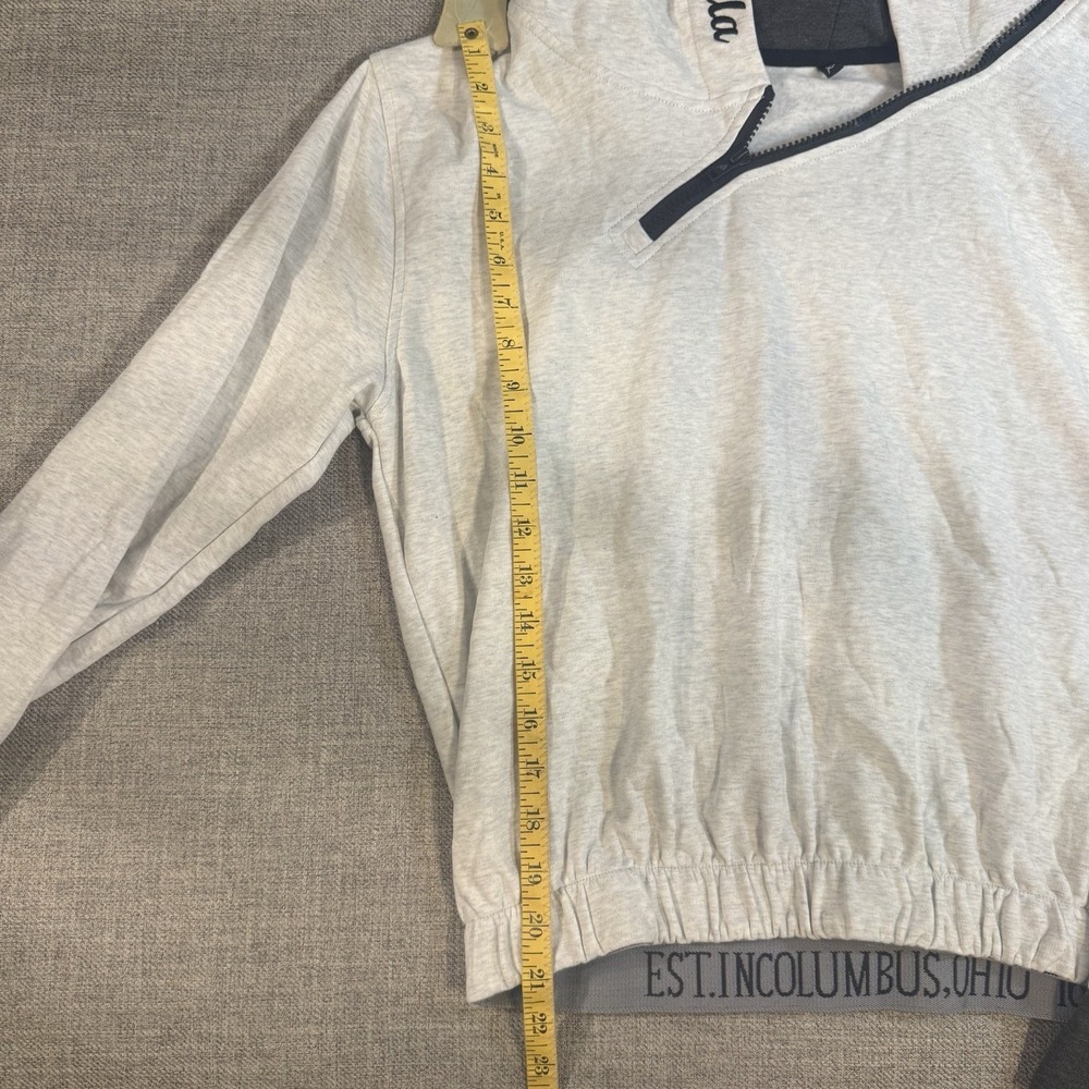 P'tula Women's XL Gray/Black Quarter Zip Hoodie - Est. in Columbus, Ohio '16 - Picture 8 of 11